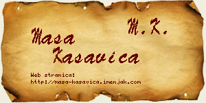 Maša Kasavica vizit kartica